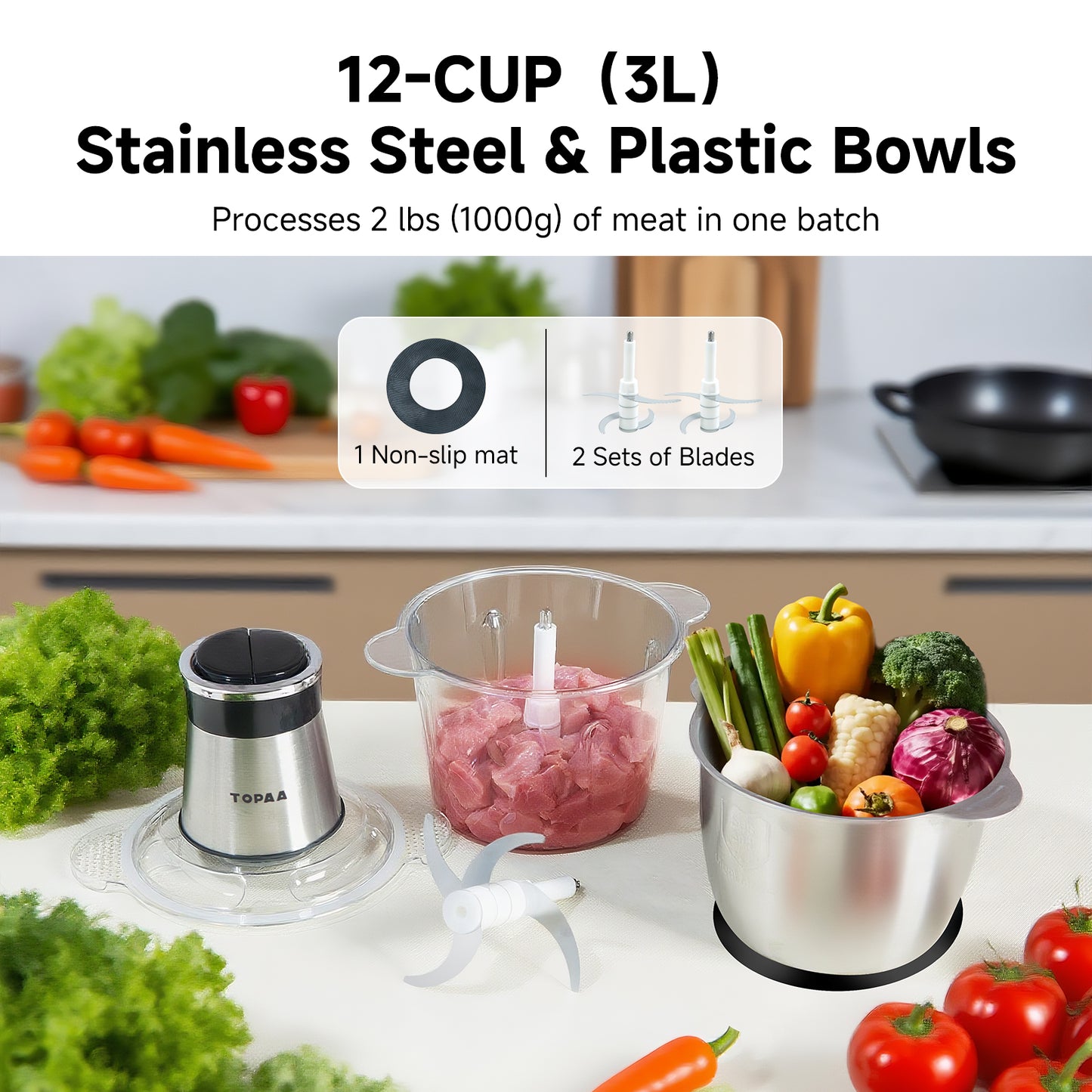 TOPAA Electric Meat Grinder