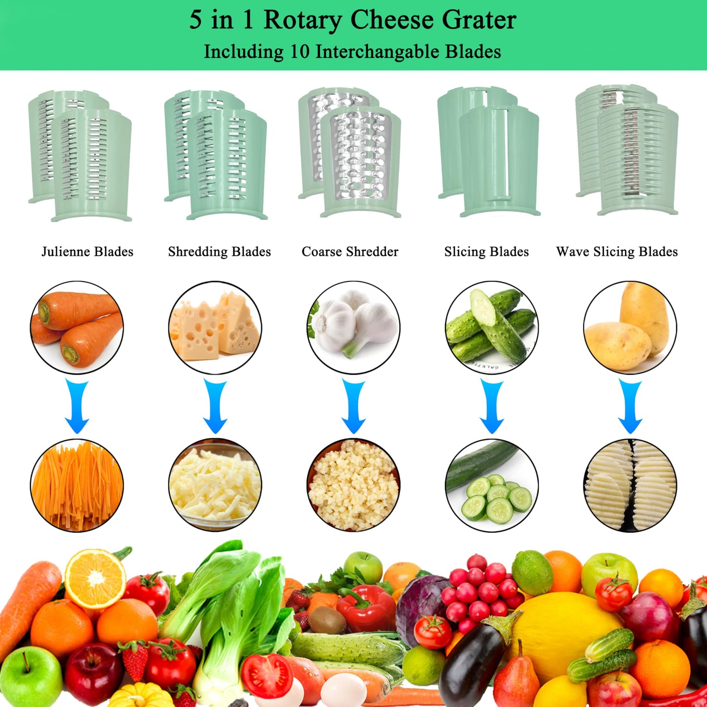 TOPAA Rotary Cheese Grater